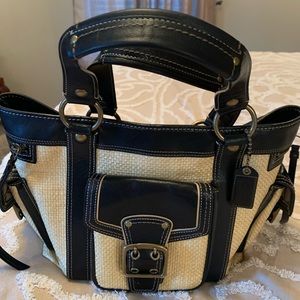 Coach Legacy Straw Tote.